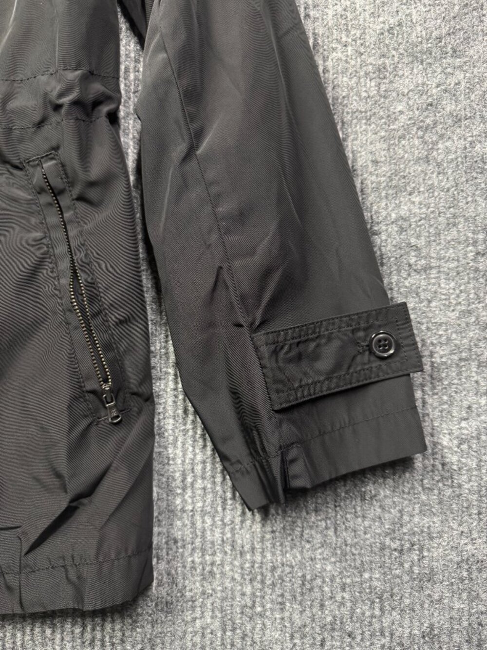 Perry Ellis Men's Size Large Black Lightweight Lined Rain Coat Jacket - Picture 11 of 16